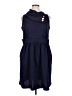 Monteau Solid Blue Casual Dress Size 1X - photo 1