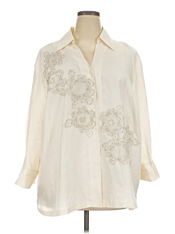 Coldwater Creek 3/4 Sleeve Silk Top (view 1)