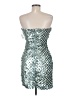Trixxi 100% Polyester Metallic Silver Cocktail Dress Size 9 - photo 2