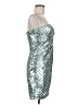 Trixxi 100% Polyester Metallic Silver Cocktail Dress Size 9 - photo 4
