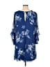 Calvin Klein 100% Polyester Blue Casual Dress Size 14 - photo 2