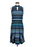 Taylor Argyle Blue Casual Dress Size 8 - photo 1
