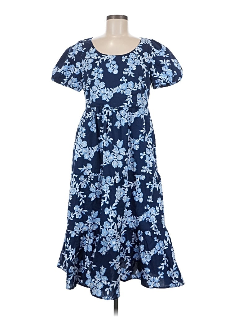 Pre-owned J.crew Factory Store Casual Dress In Blue