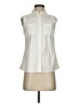 Ann Taylor Ivory Sleeveless Button-Down Shirt Size 4 Petite - photo 1