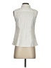 Ann Taylor Ivory Sleeveless Button-Down Shirt Size 4 Petite - photo 2