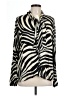 MNG 100% Viscose Animal Print Ivory Long Sleeve Blouse Size 12 - photo 1