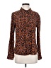 Sanctuary Animal Print Orange Long Sleeve Blouse Size S - photo 1