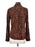 Sanctuary Animal Print Orange Long Sleeve Blouse Size S - photo 2