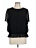 Ann Taylor 100% Polyester Black Short Sleeve Blouse Size L - photo 1