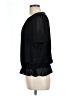 Ann Taylor 100% Polyester Black Short Sleeve Blouse Size L - photo 5