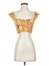 Volcom 100% Viscose Gold Sleeveless Blouse Size 0 - 2 - photo 1