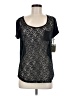 Hinge Black Short Sleeve Top Size M - photo 1