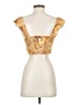 Volcom 100% Viscose Gold Sleeveless Blouse Size 0 - 2 - photo 2