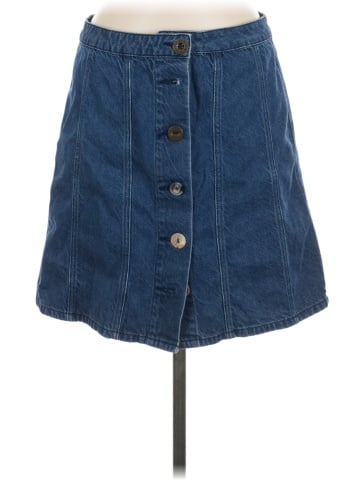 Pilcro and the Letterpress Denim Skirt (view 1)