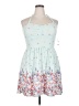 No Boundaries 100% Polyester Floral Blue Casual Dress Size XXL - photo 1