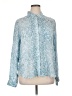 Rails 100% Rayon Paisley Blue Long Sleeve Blouse Size XL - photo 1