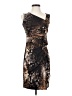 En Focus Studio Animal Print Brown Cocktail Dress Size 4 - photo 1