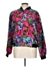 Alia 100% Polyester Floral Purple Windbreaker Size L - photo 1