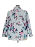 Roaman's Floral Blue 3/4 Sleeve Button-Down Shirt Size 26W - photo 2