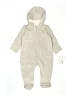 Nordstrom 100% Polyester Tweed Ivory Long Sleeve Onesie 9-12 MO / 12 MO - photo 1
