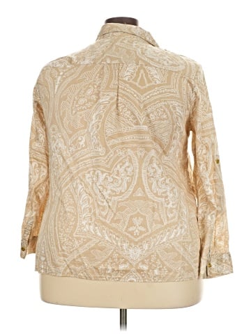 Jaclyn Smith 3/4 Sleeve Button-Down Shirt (view 2)