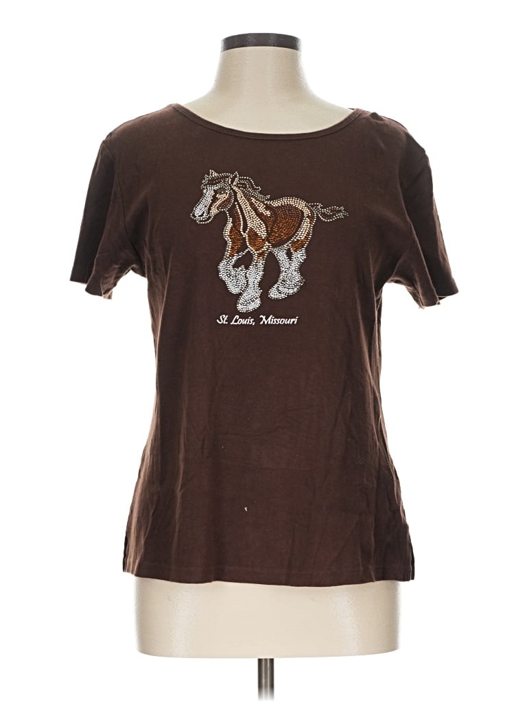 Pre-owned Caviar Short Sleeve T-shirt In Brown