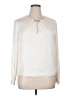 Intermix 100% Silk Ivory Long Sleeve Silk Top Size XL - photo 1