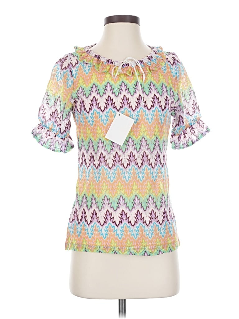 Assorted Brands Short Sleeve Blouse In White
