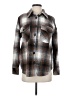 E&M Collection 100% Polyester Brown Long Sleeve Button-Down Shirt Size S - photo 1