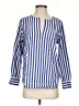 J.Crew Stripes Blue Long Sleeve Blouse Size S - photo 1