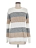 Pink Clover 100% Polyester Stripes Silver Pullover Sweater Size M - photo 1