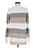 Pink Clover 100% Polyester Stripes Silver Pullover Sweater Size M - photo 2