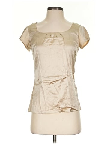 White House Black Market Short Sleeve Silk Top (view 1)