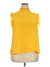 Who What Wear 100% Polyester Yellow Sleeveless Blouse Size XXL - photo 1