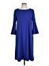 Kasper Solid Blue Casual Dress Size L - photo 1