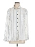 Jachs Girlfriend 100% Rayon Stripes Ivory Long Sleeve Button-Down Shirt Size M - photo 1