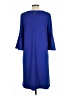 Kasper Solid Blue Casual Dress Size L - photo 2