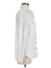 Jachs Girlfriend 100% Rayon Stripes Ivory Long Sleeve Button-Down Shirt Size M - photo 4