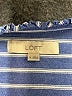 Ann Taylor LOFT 100% Rayon Stripes Blue Long Sleeve Blouse Size M - photo 7
