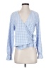 Zara Blue Long Sleeve Blouse Size S - photo 1