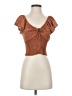 Rip Curl Brown Short Sleeve Top Size XS - photo 1