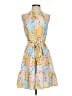 Jade 100% Polyester Print Yellow Cocktail Dress Size S - photo 1