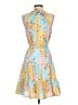 Jade 100% Polyester Print Yellow Cocktail Dress Size S - photo 2