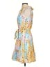 Jade 100% Polyester Print Yellow Cocktail Dress Size S - photo 5