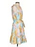 Jade 100% Polyester Print Yellow Cocktail Dress Size S - photo 4