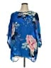 Johnny Was 100% Rayon Blue 3/4 Sleeve Blouse Size 1X - photo 1