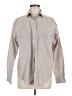 Talbots 100% Cotton Stripes Gray Long Sleeve Button-Down Shirt Size M - photo 1