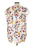 Chaus Floral White Sleeveless Blouse Size L - photo 2