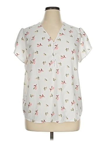Ann Taylor LOFT Outlet Short Sleeve Blouse (view 1)