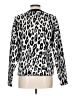 DKNY Animal Print Black Silver Pullover Sweater Size L - photo 2